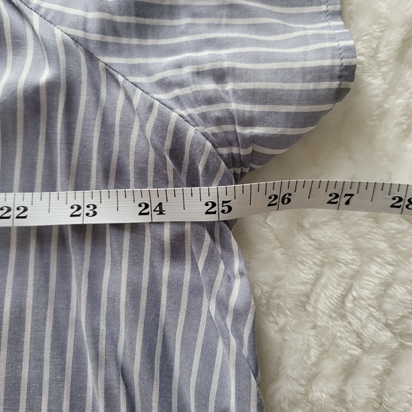 Ingrid & Isabel Maternity Stripes Mini Dress Blouse Shortsleeve Tops - Picture 11 of 12